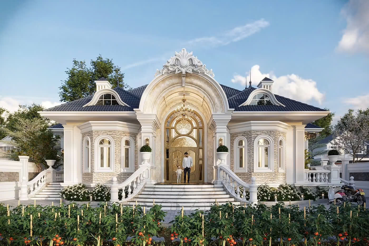 Những Mẫu biệt thự 1 tầng đẹp